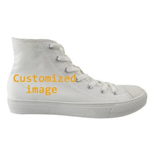 Load image into Gallery viewer, NOISYDESIGNS Custom Designer Shoes Peacock Yellow Men&#39;s High Top Shoes Women Vulcanize Shoes Drop Shipping Zapatos Mujer