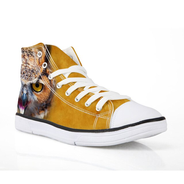 35-45 Size Custom Shoes for Unisex High Top Sneaker Canvas Shoes Casual Custom Printed Shoes Youth Animal Shoes White Shoes