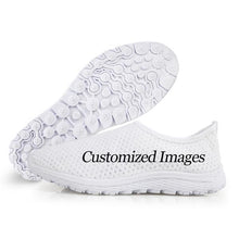 Load image into Gallery viewer, ThiKin 3D Graffiti Printing Women Mesh Summer Shoes Cartoon Alphabet Loafers Beach Casual Footwear Fashion Slip On Flats Sneaker