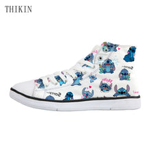 Load image into Gallery viewer, THIKIN Woman Casual Canvas Shoes Lilo Stitch High Top Shoes Independent Design Cartoon Style Students Breathable Custom Shoes