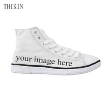 Load image into Gallery viewer, THIKIN Woman Casual Canvas Shoes Lilo Stitch High Top Shoes Independent Design Cartoon Style Students Breathable Custom Shoes