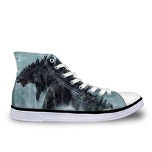 Load image into Gallery viewer, ThiKin Cool Classic Godzilla Monster Print Canvas Shoes Women Lace Up Fashion High Top Sneakers Breathable Ladies Shoes Custom