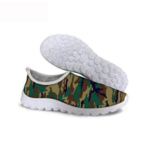 Load image into Gallery viewer, THIKIN 2019 Fashion Camouflage Pattern Women&#39;s Sneakers Wear-resistant Military Flat Shoes Breathable Mesh Design Sports Shoes