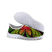 Load image into Gallery viewer, THIKIN 3D Colorful Leaf Printed Summer Mesh Shoes Women Breathable Light Weight Running Shoes For Laides Beach Flats