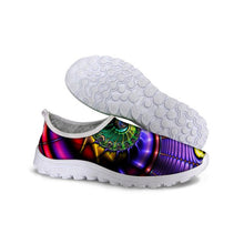 Load image into Gallery viewer, THIKIN 3D Colorful Leaf Printed Summer Mesh Shoes Women Breathable Light Weight Running Shoes For Laides Beach Flats