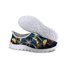 Load image into Gallery viewer, THIKIN 3D Colorful Leaf Printed Summer Mesh Shoes Women Breathable Light Weight Running Shoes For Laides Beach Flats