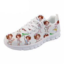 Load image into Gallery viewer, THIKIN Comfortable Custom Walking Shoes Women Cute Cartoon Nurse Pattern Shoes Customized Nurse Medical Casual Women&#39;s Sneakers