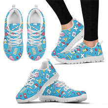 Load image into Gallery viewer, THIKIN Comfortable Custom Walking Shoes Women Cute Cartoon Nurse Pattern Shoes Customized Nurse Medical Casual Women&#39;s Sneakers