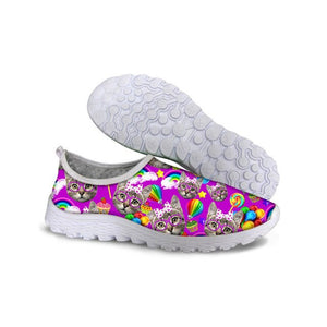 THIKIN Burning Magma Printed Casual Beach Slip-on Mesh Shoes Summer Beach Flats Leisure Shoes Women Breathable Mesh Sneakers