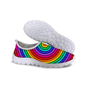 THIKIN Summer Casual Slip-on Woman Shoes Fashion 3D Vortex Pattern Ultralight Flat Shoes for Woman Leisure Breathable Shoes