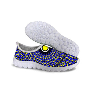 THIKIN Summer Casual Slip-on Woman Shoes Fashion 3D Vortex Pattern Ultralight Flat Shoes for Woman Leisure Breathable Shoes