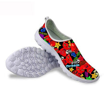 Load image into Gallery viewer, THIKIN Mesh Surface Flat Shoes for Woman 3D Graffiti Pattern Breathable Slip-On Lightweight Fashion Ladies Flat Student Sneakers