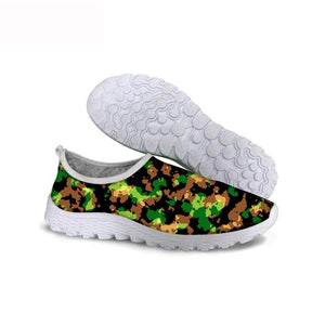 THIKIN Camouflage Print Women LightWeight Mesh Shoes Summer Beach Flats Leisure Shoes Girls Comfortable Custom Walking Shoes