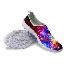 Load image into Gallery viewer, THIKIN Fashion Women Galaxy Print  Flats Shoes Casual Summer Breathable Slip-on Light Shoes Female Beach Walk Footwear