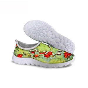 THIKIN Women Crack Print Casual Slip-on Sneakers Summer Leisure Shoes for Ladies Breathable Walking Fashion Casual Shoes