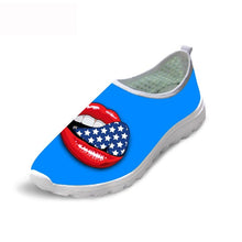 Load image into Gallery viewer, THIKIN Summer Slip on Mesh Woman Shoes 3D Fun Design Big Mouth Pattern Casual Beach Lightweigh Air Mesh Leisure for Ladies Shoes