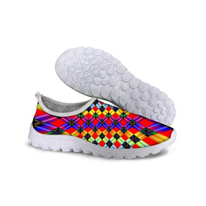 THIKIN Women Flat Shoes Round Toe 3D Grid Vortex pattern Design for Teachers Slip On Comfortable Leisure Zapatilla Mujer