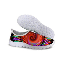 Load image into Gallery viewer, THIKIN Women Flat Shoes Round Toe 3D Grid Vortex pattern Design for Teachers Slip On Comfortable Leisure Zapatilla Mujer