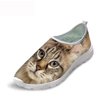 Load image into Gallery viewer, THIKIN 3D Cat Eye Pattern Casual Shoes Kawaii Pet Dog Lightweight Flat Shoes Cool Owl Style Slip- Shoes