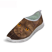 Load image into Gallery viewer, THIKIN 3D Cat Eye Pattern Casual Shoes Kawaii Pet Dog Lightweight Flat Shoes Cool Owl Style Slip- Shoes