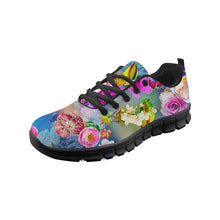 Load image into Gallery viewer, ThiKin Artistic Flower Pattern Women Casual Sneakers Stylish 3D Printing Girls Lace-up Walking Shoes for Teengers Mesh Shoes